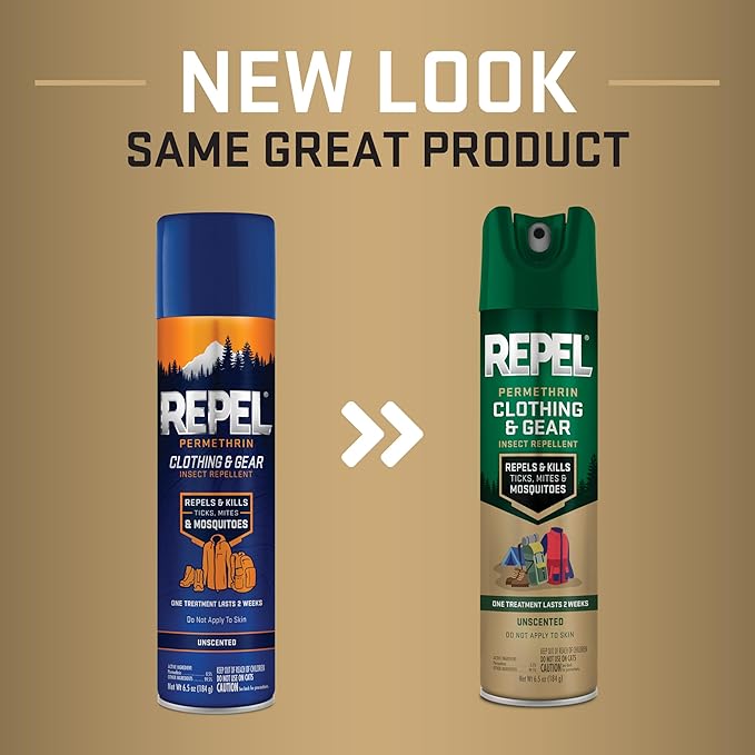 Repel Permethrin Clothing And Gear Insect Repellent, 6.5 Ounces, Aerosol Insect Repellent For Clothing And Gear Including Nets, Tents, Sleeping Bags And Backpacks