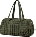 Quilted Travel Duffle Bag for Women Medium Weekender Bag Puffer Overnight Bag Large Soft Puffy Duffel Bag Carry-On Gym Bag Lightweight Personal Item Travel Bag for Trips Business Sport Airplane
