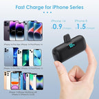 [2 Pack]Small Portable Charger for iPhone14/13,Upgraded 5000mAh PD Fast Charging Power Bank,Mini Portable Phone Charger Compatible with iPhone 14/14 Pro Max/13/13 Pro/12 Pro/11/XR/X/8/7/6-Black+Blue