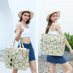 Bluboon Waterproof Beach Tote Pool Bags for Women Ladies Extra Large Carry On Bag With Wet Compartment for Weekender Travel