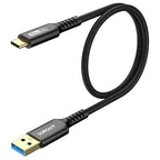 SUNGUY 10Gbps Android Auto USB C Cable, 1.5FT 3A USB 3.1 Gen 2 Fast Charging & Data Transfer USB C CarPlay Cable, Compatible with iPhone 17/16/15 Pro Max, Galaxy S22 S21 Note 20, Pixel 6 5 (Black)