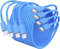 4Pack USB C to Lightning Cable 6FT, Fast Charging Cord for iPhone 14, Replacement for Apple Original Charger Cable for iPhone 14 13 12 11 Pro 11 XS MAX XR 8 7 6s Plus-Blue
