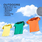 Retractable Clothesline Outdoor Heavy Duty Clothes Line Retracting Indoors for Drying Clothes Portable Clothesline 40 Feed Laundry line with 24 pcs Clothespins