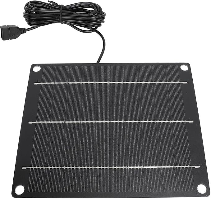 Tbest Solar Panel Charger High Efficiency 6W Energy Conversion USB Solar Panel Charger for Camping