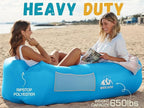 WEKAPO Inflatable Couch Air Lounger Chair - Camping & Beach Accessories, Portable Blow up Sofa for Hiking, Lawn, Indoor/Outdoor Movies & Music Festivals. Lightweight and Easy to Set Up Air Hammock