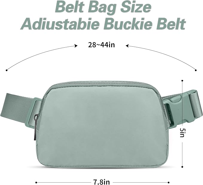 JSJ Mini Fanny Pack for Women & Men,Valentines Day Gifts for Girls Teens Kids Daughter Sister Her,Trendy Stuff Crossbody Bags Cute Everywhere Belt Bags. (Sage Gray)