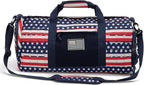 QT&QY 40L Military Tactical Duffel Bag For Men Sport Gym Bag Fitness Tote Travel Duffel Bags Training Workout Bag With Shoe Compartment Basketball Football Weekender Bag patriot Star Spangled