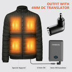 5V 2A/3A Battery Pack for Heated Vest Heated Jacket, 12000mAh Power Bank for Heated Apparel with LED Display with 7.4V DC Port