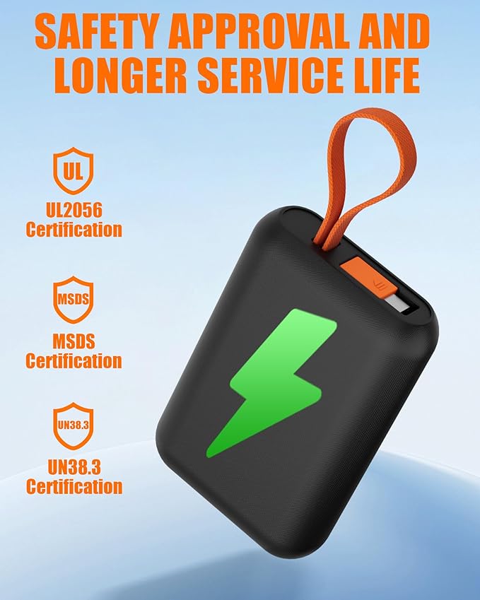 CYCYHEAT 12V1.5A 20000mAh Battery Pack for Heated Vest Jacket Coat Pants and Heating Underwear, DC Port Heated Clothing Replacement Battery Pack