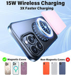 5000mAh for Magsafe Battery Pack Mini 22.5W Wireless Power Bank Fast Charging USB C in Out Power Pack, Magnetic Portable Charger Slim Powerbank for iPhone 17 16 15 14 13 Plus/ Pro/ Pro Max Rose Gold
