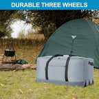 Finnhomy 120L Foldable Rolling Duffel Bag with 3 Wheels, Light Weight Travel Duffel bag with Large Loading Capacity, 32'' Rolling Duffel bag with Shoulder Strap