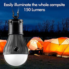 FLY2SKY Tent Lamp Portable LED Tent Lights 5 Packs Hook Hurricane Emergency Lights LED Camping Light Bulb Camping Tent Lantern Bulb Camping Equipment for Camping Hiking Backpacking Fishing Outage