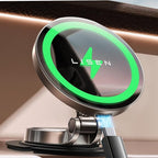 LISEN Magsafe Car Mount Charger, 15W Fast Charging Magnetic Wireless Car Charger [Mini & Fast Charging], Magnetic Car Phone Holder Dashboard Gifts for iPhone 17 Pro Max Air 16 15 14,Samsung