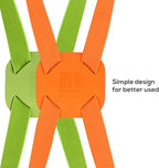 Luggage Straps Bag Bungees for Add a Bag Easy to Travel Suitcase Elastic Strap Belt (Orange, M-Orange)