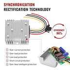 Nilight 48V 36V to 12V Voltage Converter 120W 10A Regulator Step Down to 12VDC Waterproof DC Convert Reducer Power Supply Transformer Module for Golf Cart Scooters