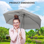 Compact Travel Umbrella with Case - Mini Umbrella for Purse, Small Lightweight &Tiny Design Perfect for Parasol Outdoor Sun&Rain Umbrellas