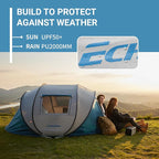 EchoSmile Pop Up Camping Tent, 2/4/6 Person Easy Setup Tent, Water Resistant Dome, Portable with Carry Bag