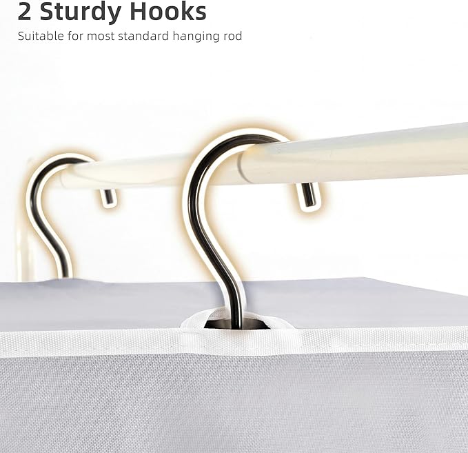 STORAGE MANIAC 57" Long Garment Bags for Hanging Clothes Garment Cover for Closet Storage, Large Hanging Garment Bag for Dresses, Suits, Coats, Zipper Cover with Sealed Clear Window, Grey 2 Pack