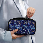 Galaxy Dragonfly Print Cable Organiser Bag, Electronic Accessories Bag for Travel, Waterproof Cord Storage Organizer for Hard Drives, Cables, Chargers, Power Bank