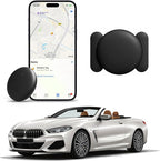 Mini GPS Tracker for Vehicles, Hidden Car Location Tracker w/Magnetic Case, Real Time Global Tracking, Item Finder for Pets, Keys, Wallets Works with Find My (iOS Only) No Monthly Fees, Black