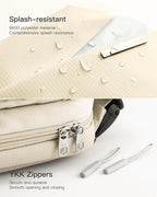Inateck Sling Bag X, Multi-pocket Crossbody Shoulder Chest Bag with Adjustable Shoulder Strap, Water-resistant Waist Fanny Pack for Men, Women, Travel, Daily Use, Cycling, Hiking, Beige, Small