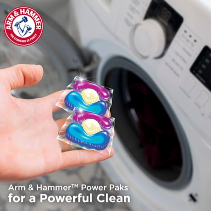 Arm & Hammer Plus OxiClean With Odor Blasters Laundry Detergent 5-IN-1 Power Paks, 42CT (Packaging may vary) (Pack of 2)