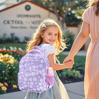 RHCPFOVR Kids Backpack for Girls - Girls Backpack 3-8 Ages Flower for Kids 15 Inch School Bookbag for Kindergarten Elementary School Bookbag for Girl 1st 2nd Grade