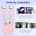 iPhone 17 16 15 Charger Fast Charging,2Pack 20W Apple iPad USB C Wall Chrager Block with 6FT USB C to C Cable for iPhone 17/Pro/Pro Max/17 Air/ 16/16 Pro/16 Pro Max/15/Plus/Pro/Pro Max (Pink)