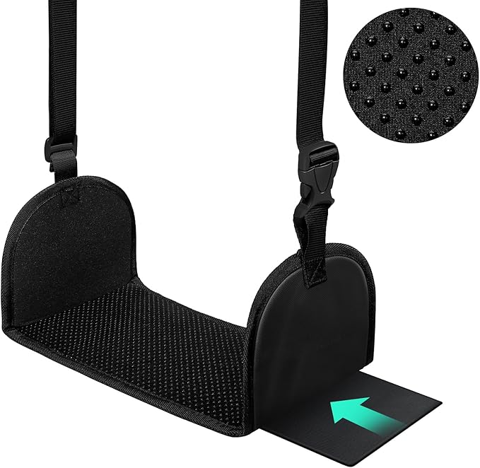 Airplane Foot Hammock - Anti Slip Foot Hammock for Plane Travel to Relax Your Feet, Airplane Foot Rest for Air Travel, Leg Hammock for Airplane Travel