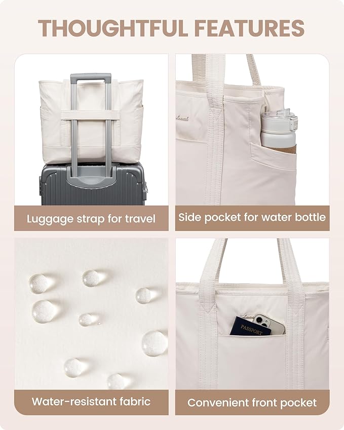 LOVEVOOK Tote Bag for Women,Lightweight Gym Tote Bag with Zipper,Work Tote with Laptop Pocket,Nurse Dance Yoga Bag for Travel