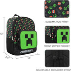 Bioworld Minecraft Creeper 2-Pack Carry On Luggage Set