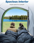 JOYTUTUS Pickup Truck Tent 6.5ft 2.0, Waterproof PU2000mm Double Layer for 2 Person, Portable Truck Bed Tent with Rainfly - Green