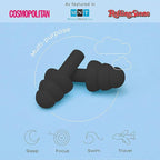 Soft Ear Plugs for Sleeping Noise Reduction, Made of Silicone, Suitable for Sleeping & Swimming, Soft Reusable Earplugs for Noise Reduction, Adjustable Size for Concerts & Snoring (3 Pairs)