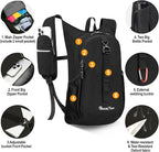 Seektop 15L Small Hiking Backpack for Women Men, Lightweight Hiking Packable Daypack with Phone Pocket for Travel Camping (Black, 15L)