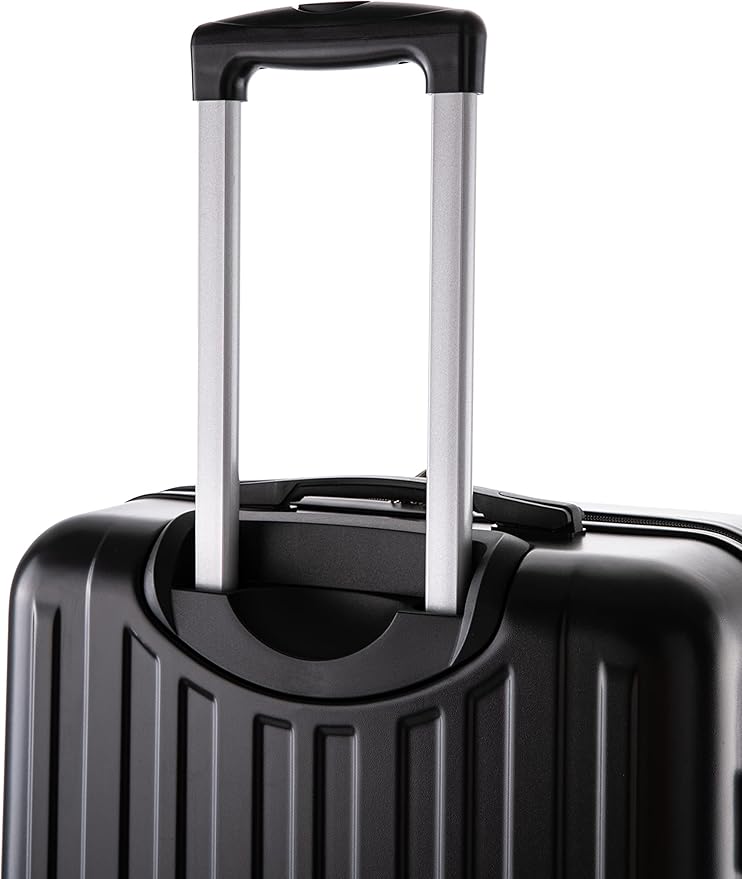 Rockland Paris Hardside Luggage with Spinner Wheels, Black, 3-Piece Set (20/24/28)