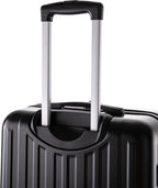 Rockland Paris Hardside Luggage with Spinner Wheels, Black, 3-Piece Set (20/24/28)