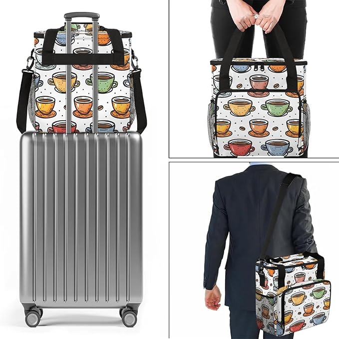 Travel Coffee Maker Carrying Bag Compatible with Keurig K-Mini or K-Mini Plus, Single Serve Coffee Maker Portable Storage Bag with Shoulder Strap(Bag Only)
