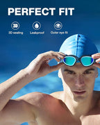 ZIONOR Swim Goggles, Upgraded G1 Polarized Swimming Goggles Anti-Fog for Adult Men Women