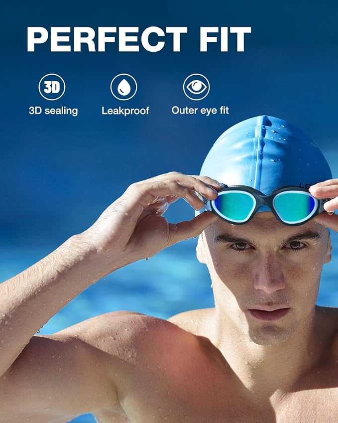ZIONOR Swim Goggles, Upgraded G1 Polarized Swimming Goggles Anti-Fog for Adult Men Women