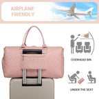 Duffle Bag for Travel, Weekender Bag with Shoe Compartment, Carry On Overnight Bag for Women with Toiletry Bag, Gym Bag with Wet Pocket, Hospital Bags for Labor and Delivery Beige