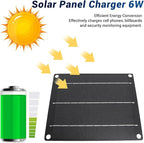 Tbest Solar Panel Charger High Efficiency 6W Energy Conversion USB Solar Panel Charger for Camping