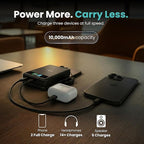 10K Magnetic Power Bank, Black, Qi2 Certified 15W Wireless Charger, LCD Display, Solid-State Battery for Safer Travel, Ultra-Slim USB-C Fast Charging Portable Charger for iPhone 17/16/15
