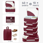 10 Set Packing Cubes for Travel, Gifts for Women Mom,Anti-Tearing Suitcase Organizer,OlarHike Vacation Essentials & Accessories for Cruise Ship