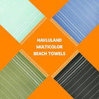 HAVLULAND Turkish Beach Towels Oversized -100% Turkish Cotton Super Soft Lightweight - Absorbent and Quick Drying Bath Towel - Sand Free Beach Towel - Turkish Towels for Adults (Purple, 6 Pack)