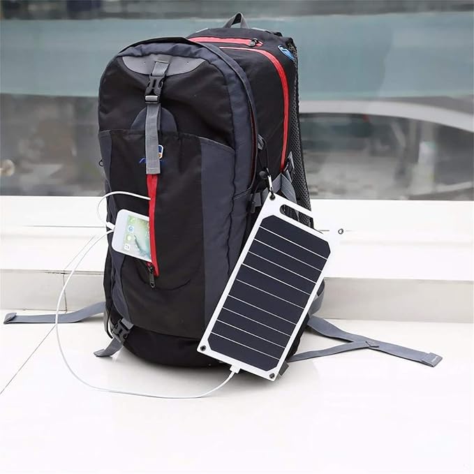 Lixada 10W 5V Solar Panel Charger USB Port Portable High Power Paper Shaped Monocrystalline Silicon for Cell Phone Camping