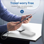 Power Bank 10000mAh Portable Charger Slim External Battery Pack with 2 USB 2.4A Outputs and USB C in/Out Compatible with Huawei iPhone 16 15 14 13 12 iPad Samsung Galaxy S20 Android Tablet (White)