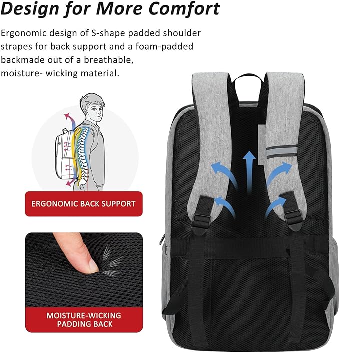 MAXTOP Travel Laptop Backpack Business Anti-theft Backpacks[Water Resistant] College Bookbag Fits 18.4 Inch Laptop