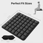 Inflatable Airplane Seat Cushion, Press to Inflate No Pump Required, Portable Travel Seat Pad for Office Chair Car Wheelchair, Coccyx & Tailbone Pain Relief Cushion with 3D Eye Mask (49 Air Cells)