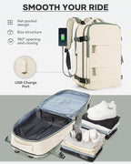 coofay Vacuum Backpack Travel with Pump Vacpack Travel Backpack with Vacuum System Compression Backpacks