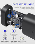 25W Type C Charger Fast Charging 10 ft, USB C Charger Block & Android Phone Chargers Cord 10 Foot for Galaxy S25 Ultra/S25/S25+/S24 Ultra/S24/S24+/S23/S22 Ultra